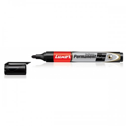 Luxor Refillable Permanent Marker Pen 1222 (Black)